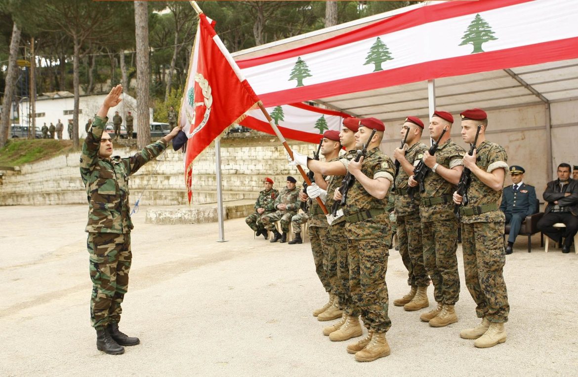 Camouflage Uniformed Lebanese Military Soldiers